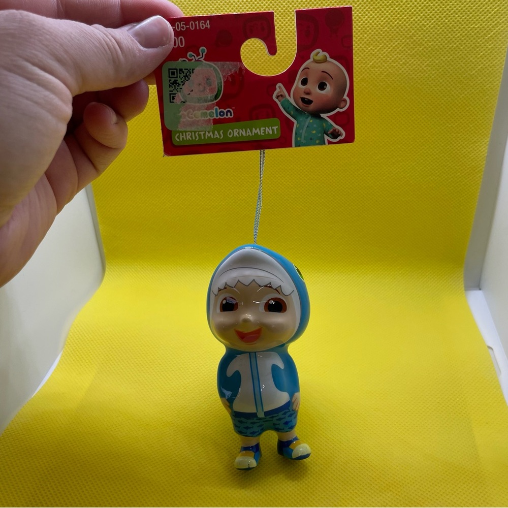 Cocomelon, baby shark Christmas ornament has some flaws shown in  photos